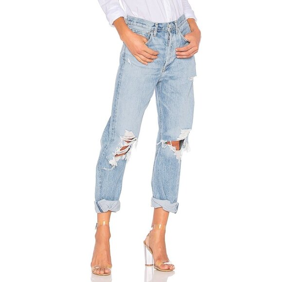 Agolde 90's Mid Rise Loose Fit Jeans in Fall Out Size 27 - Picture 1 of 5